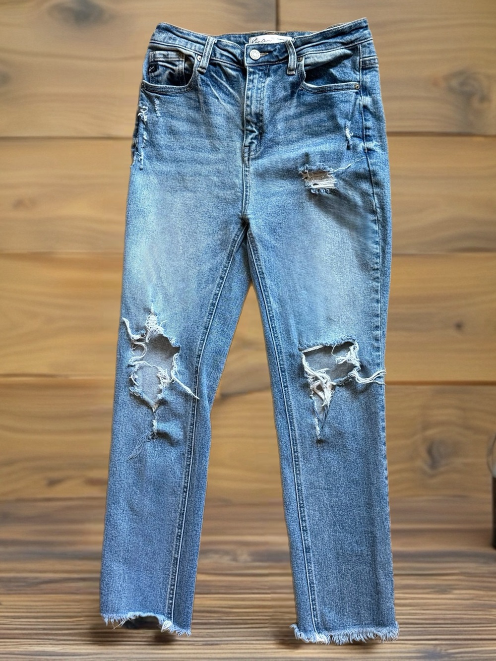 KanCan Distressed Light Blue Boyfriend Jeans